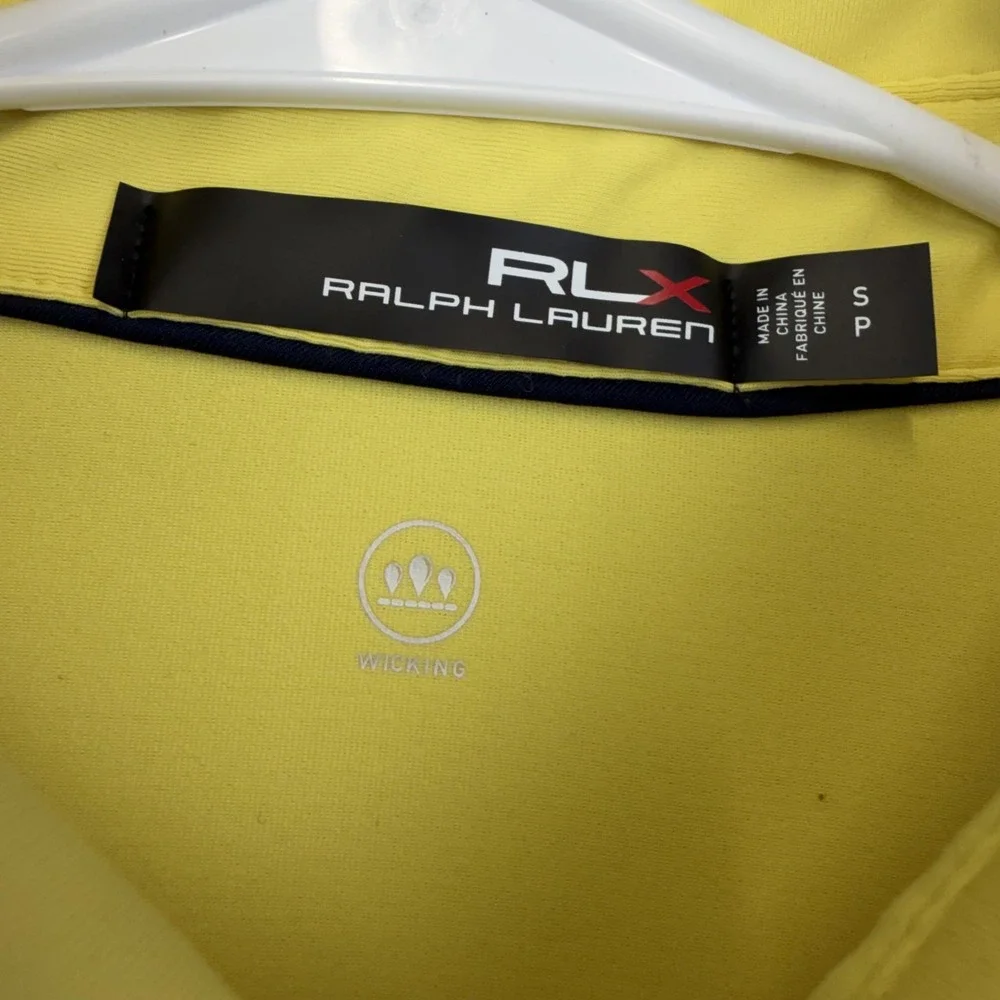 RLX Ralph Lauren Shirt Mens Small Yellow Keeneland Golf Polo Wicking Performance